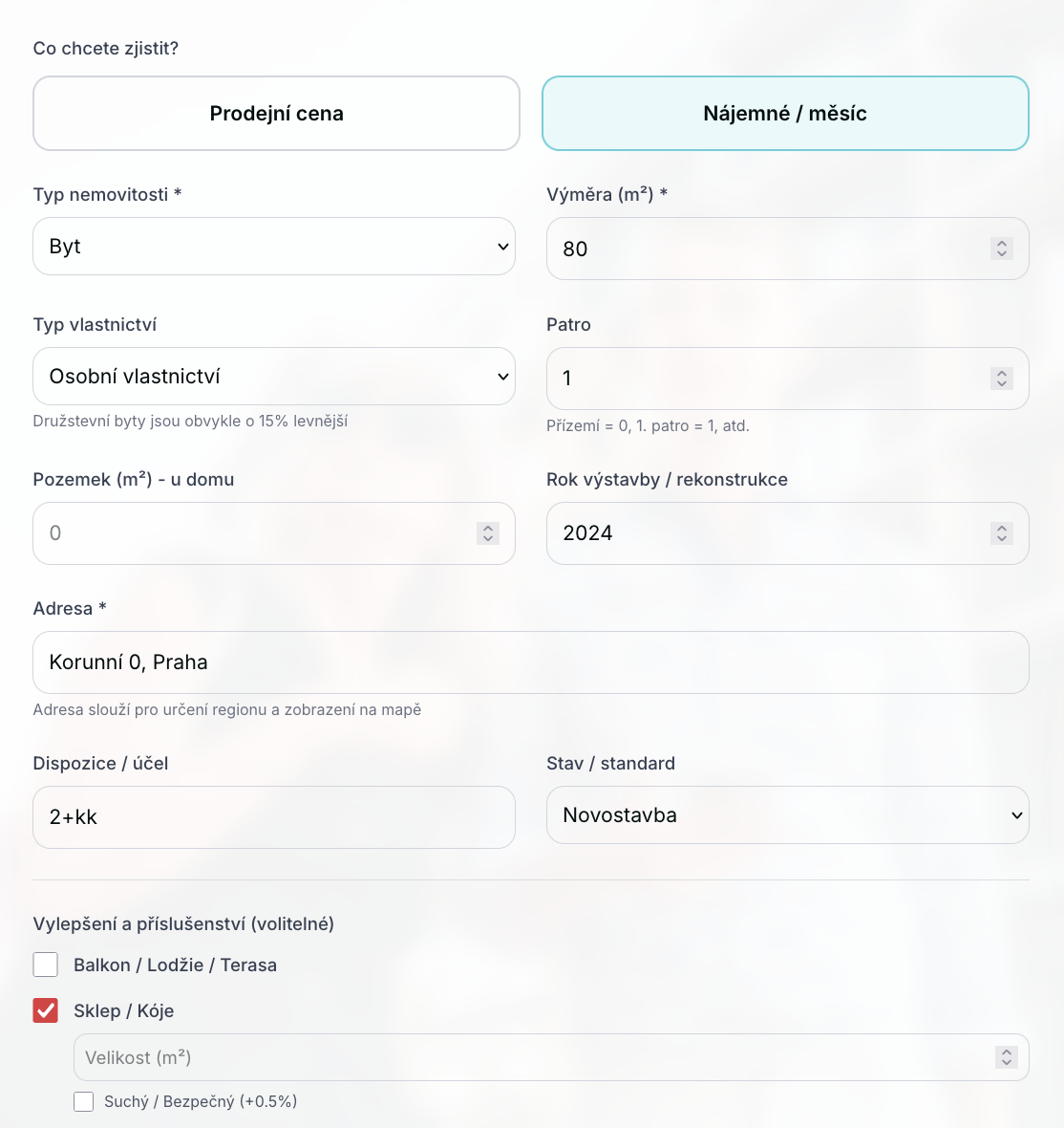 Vyplňte základní údaje